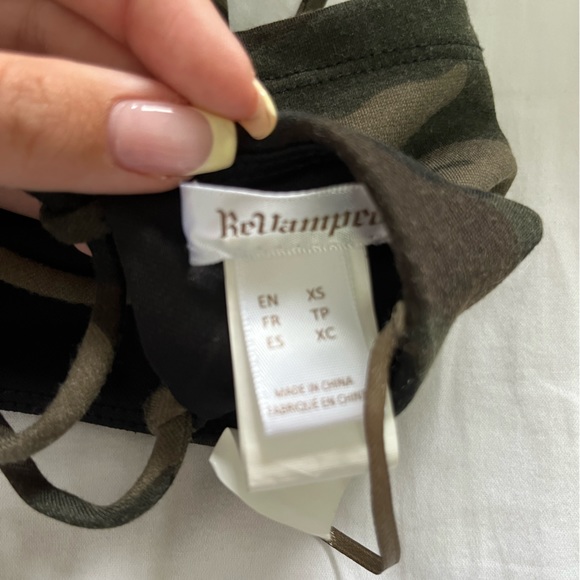 Camo tube top with tie in the back - Picture 3 of 4